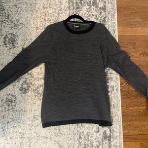 Barbour Navy and White Crewneck Sweater